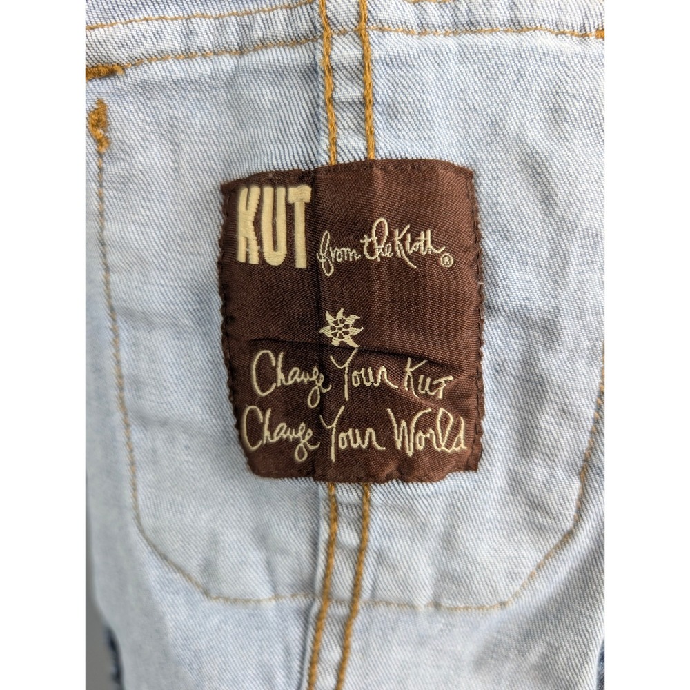 Kut From The Kloth Amelia Jacket Women Size S Light Wash Blue Excellent - Picture 8 of 9